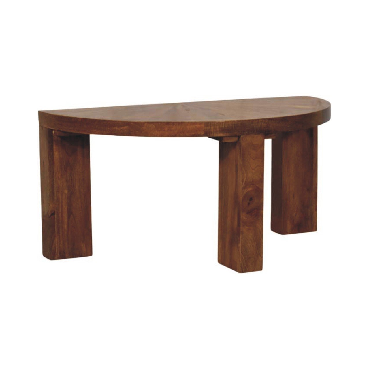Stolik kawowy z litego drewna mango – naturalny, 84 cm - Image 2