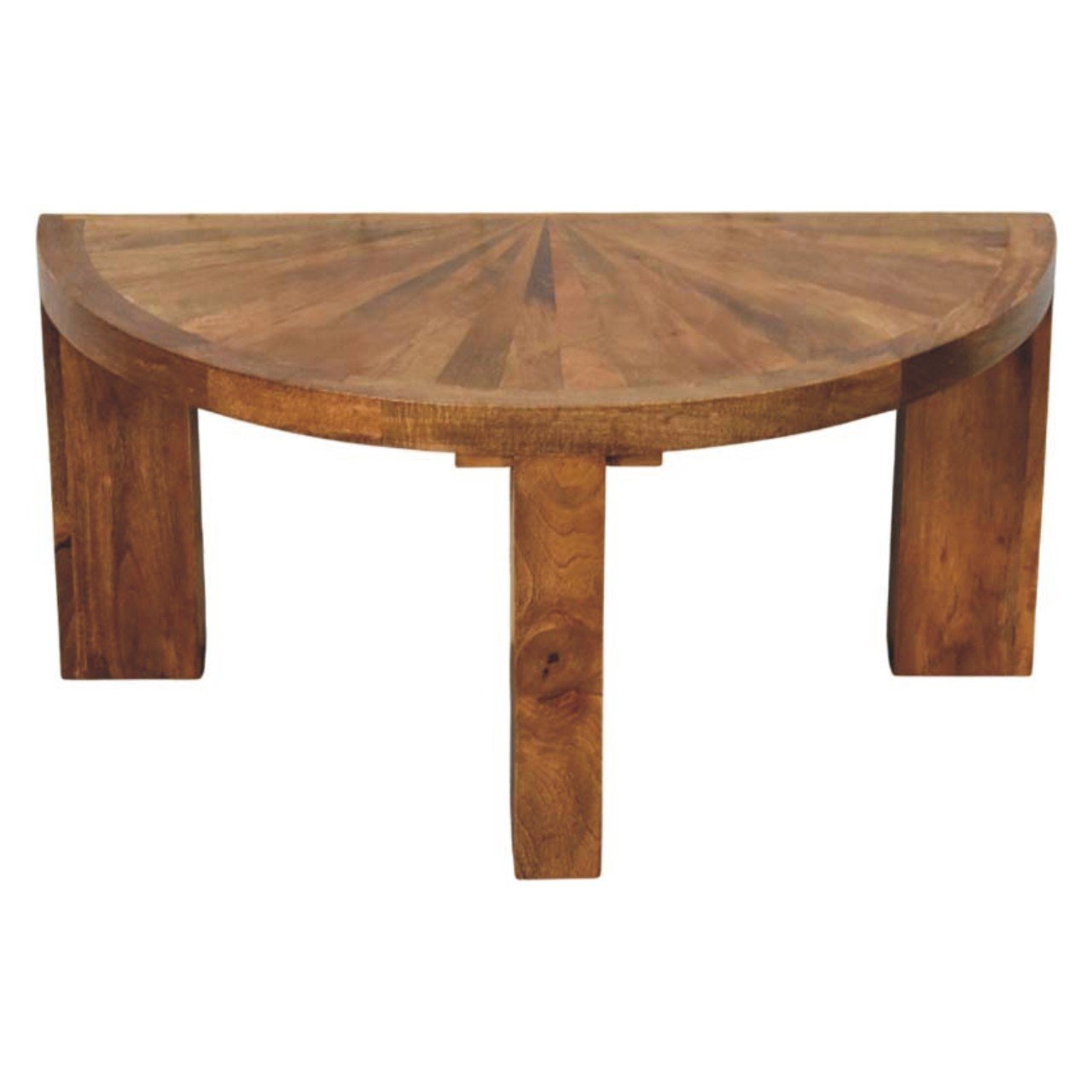 Stolik kawowy z litego drewna mango – naturalny, 84 cm - Image 4