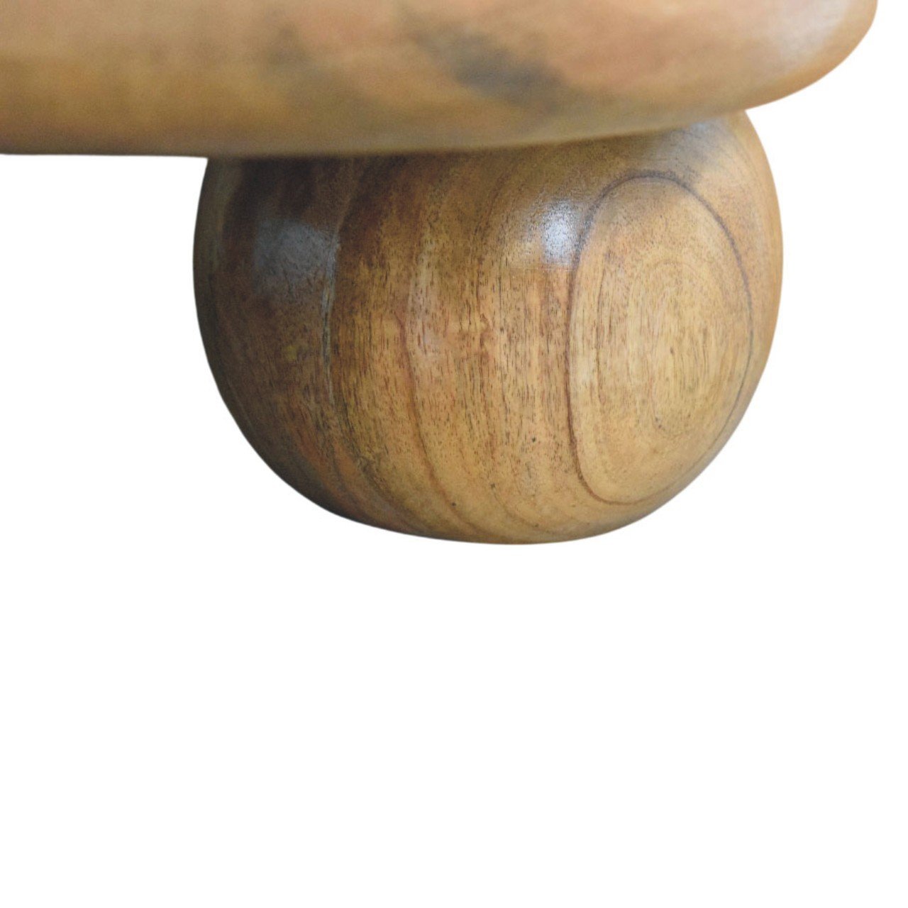 Stolik kawowy z litego drewna mango – dębowy, 80 cm — model IN4485 - Image 4