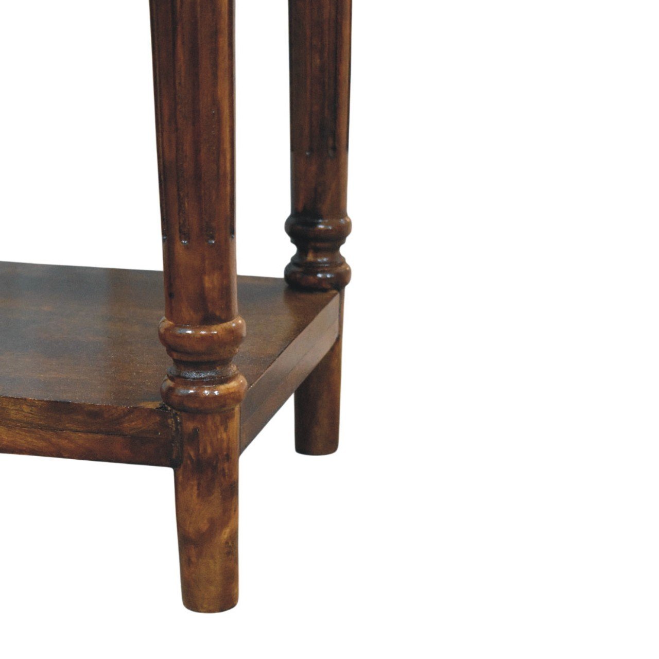 Stolik kawowy Artisan IN4486 – lite drewno mango, wykończenie kasztanowe - obrazek 6