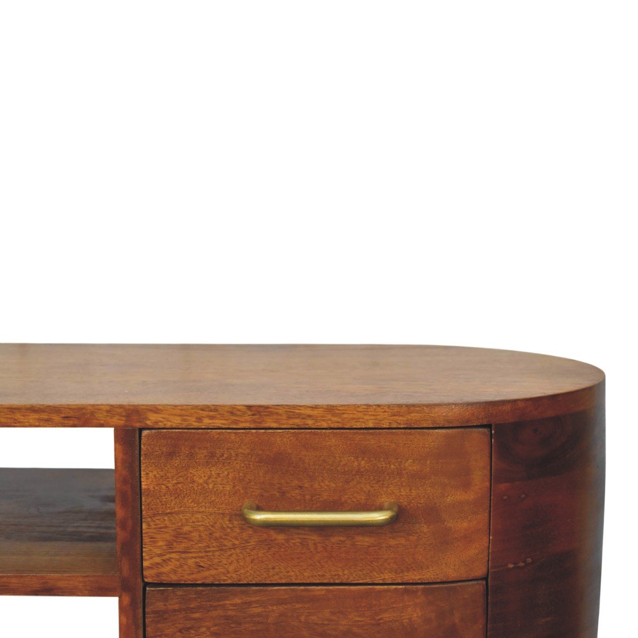 Szafka RTV Artisan IN4497 – lite drewno mango, wykończenie kasztanowe - obrazek 3