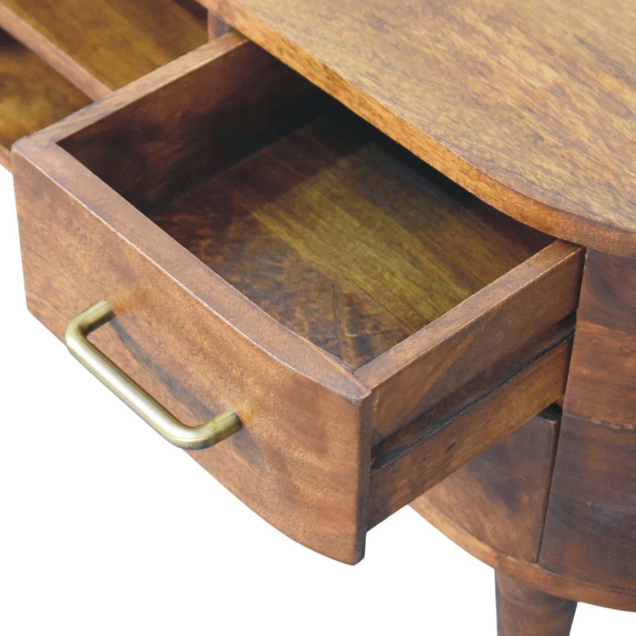 Szafka RTV Artisan IN4497 – lite drewno mango, wykończenie kasztanowe - obrazek 5