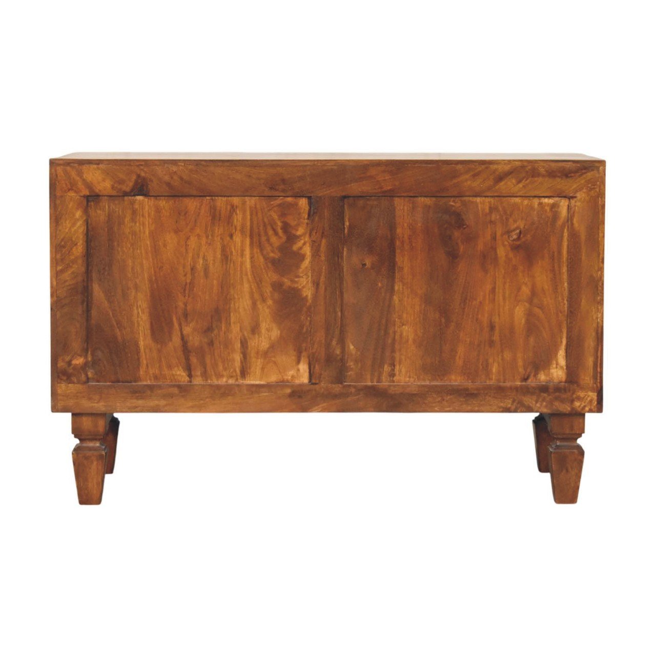 Ławka z litego drewna mango – kasztanowa, 87 cm - Image 8