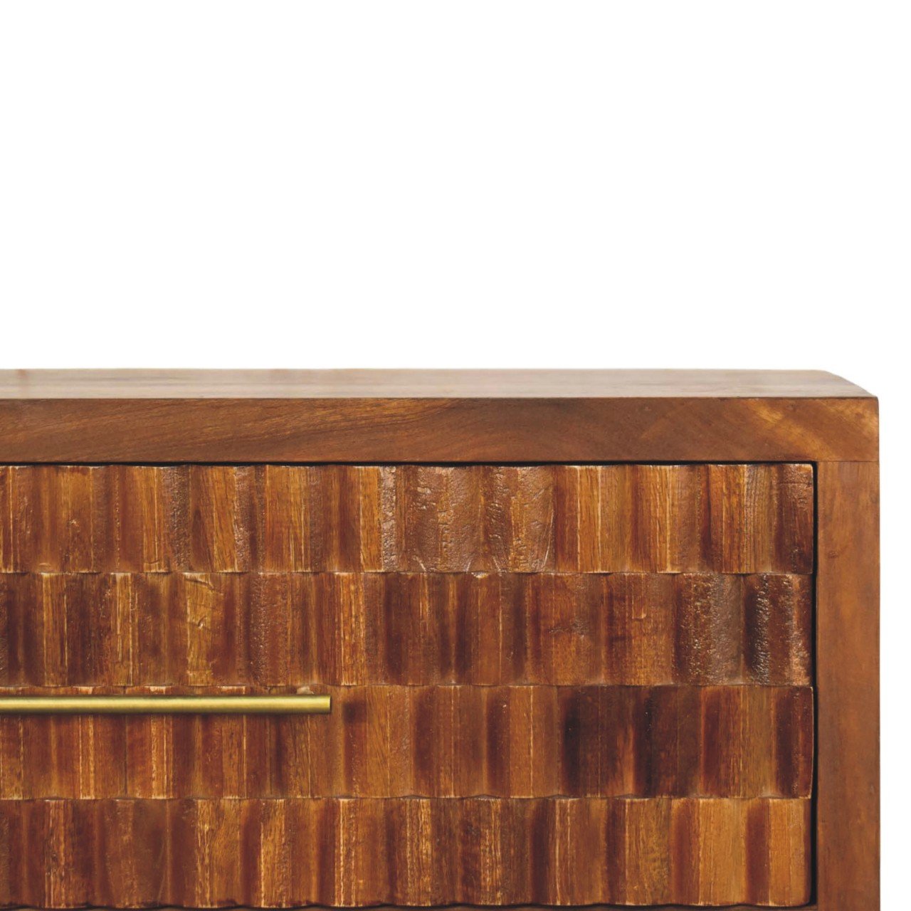 Komoda z litego drewna mango – kasztanowa, 83 cm - Image 3