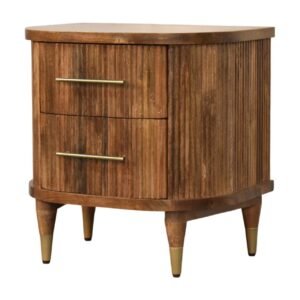 Szafka nocna z litego drewna mango – 55 cm — model IN4504