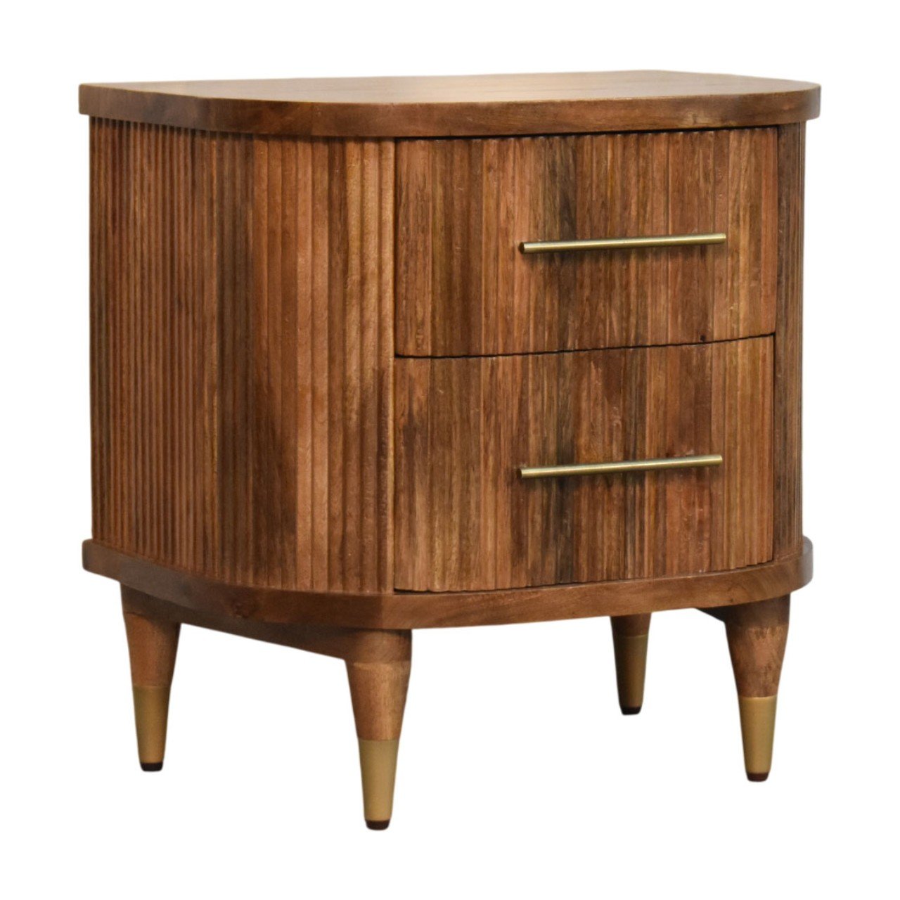 Szafka nocna z litego drewna mango – 55 cm — model IN4504 - obrazek 2