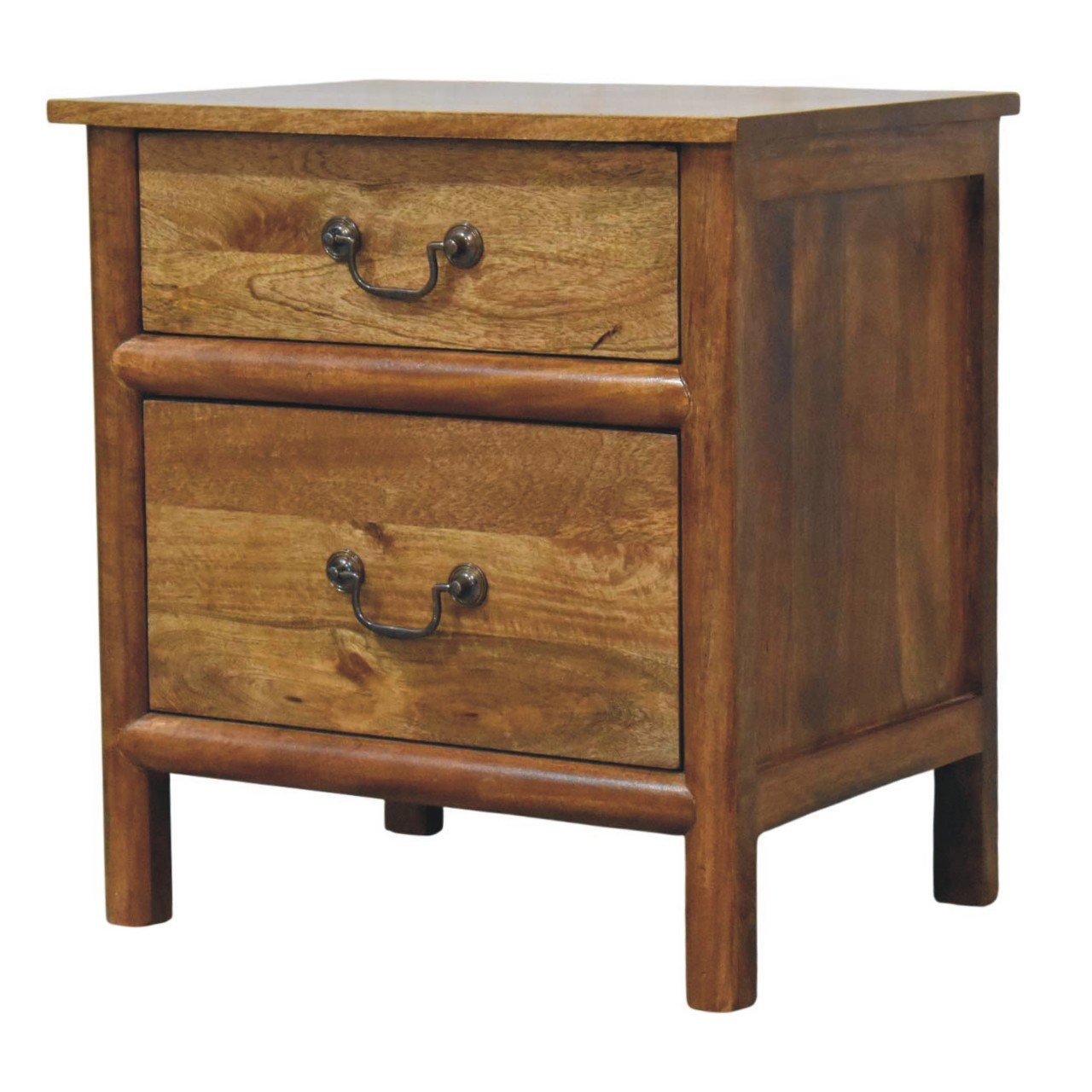 Szafka nocna z litego drewna mango – 55 cm — model IN4518