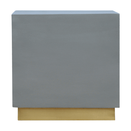 Pufa z litego drewna mango – 45 cm — model IN474 - obrazek 6