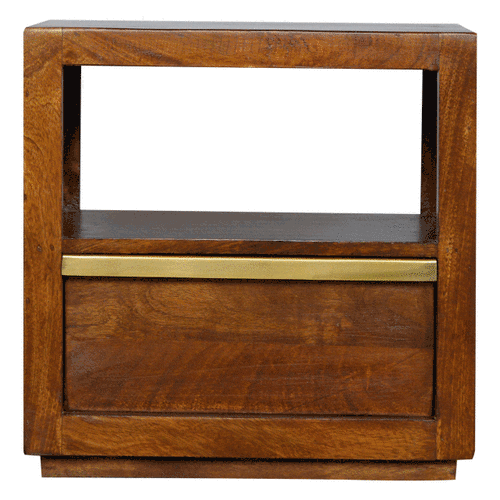 Szafka nocna Artisan IN508 – lite drewno mango, wykończenie kasztanowe - Image 7
