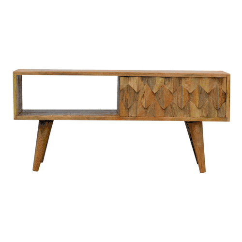 Szafka RTV Artisan IN657 – lite drewno mango, wykończenie dębowe - obrazek 9