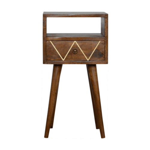Szafka nocna Artisan IN733 – lite drewno mango, wykończenie kasztanowe - Image 9