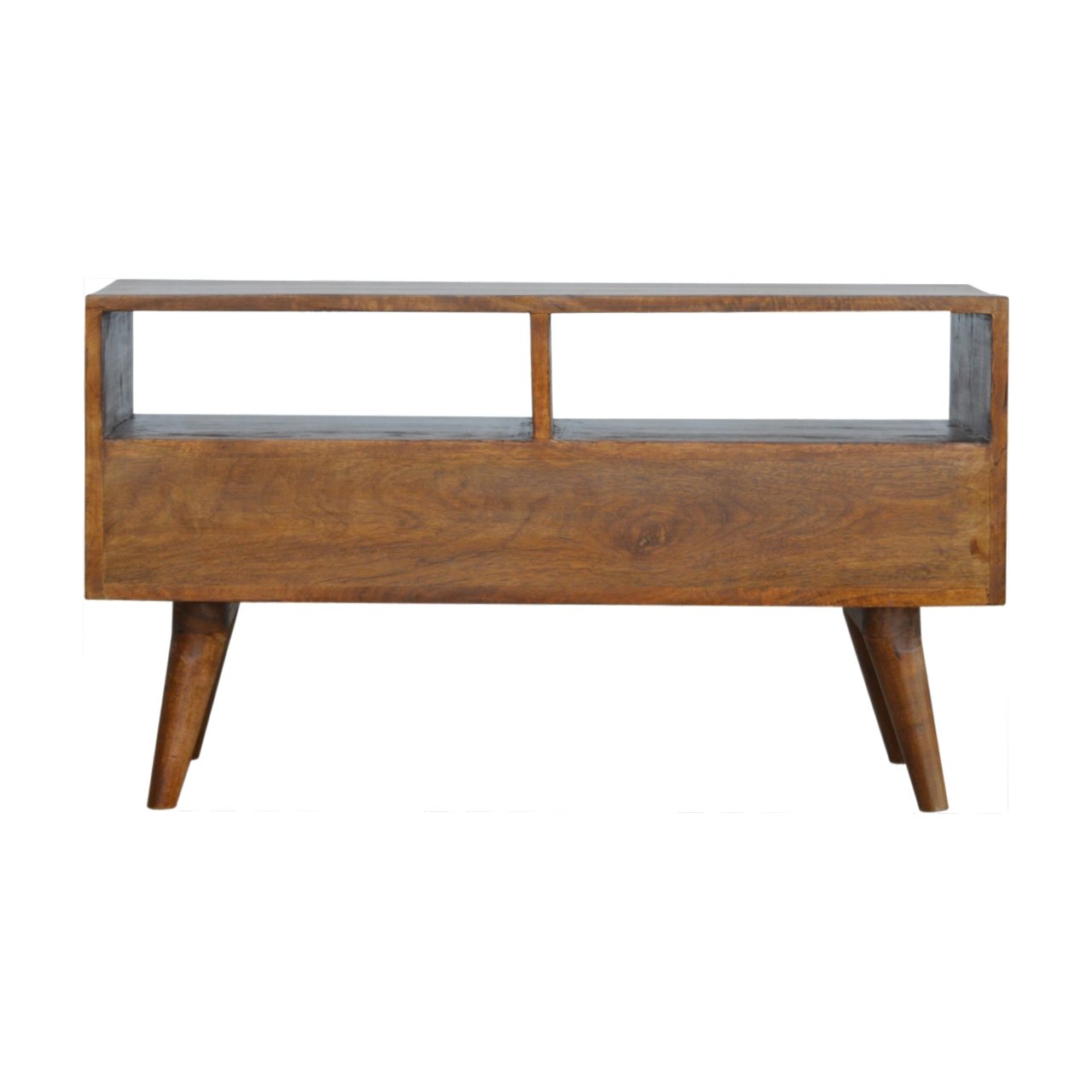 Szafka RTV z litego drewna mango – kasztanowa, 85 cm — model IN738 - obrazek 8