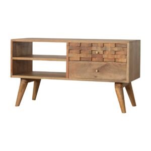Szafka RTV Artisan IN742 – lite drewno mango, wykończenie dębowe