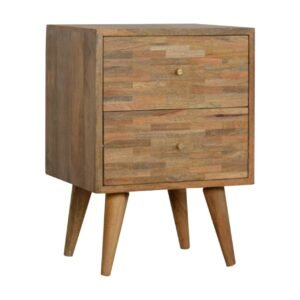 Szafka nocna Artisan IN752 – lite drewno mango, wykończenie dębowe