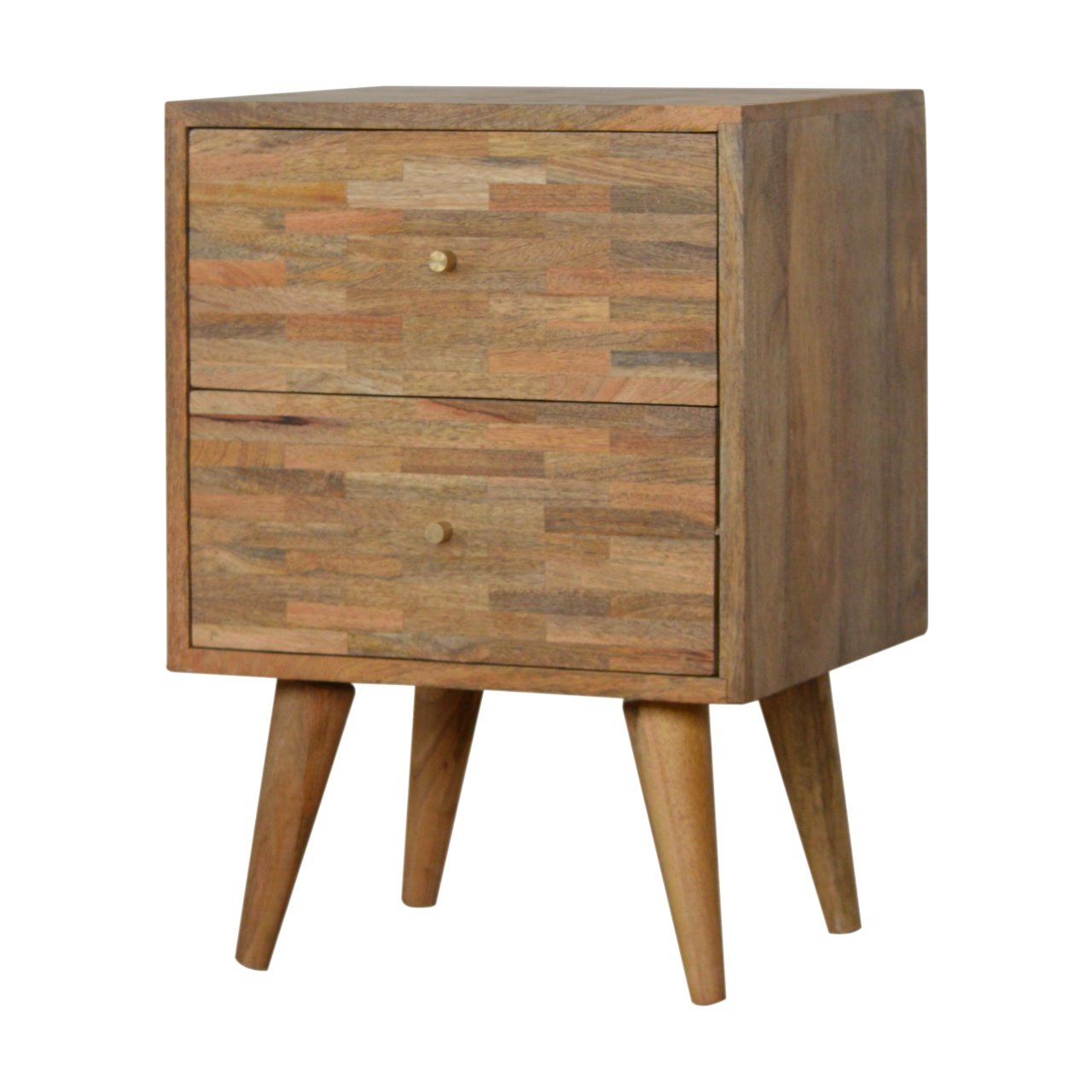 Szafka nocna Artisan IN752 – lite drewno mango, wykończenie dębowe - Image 2