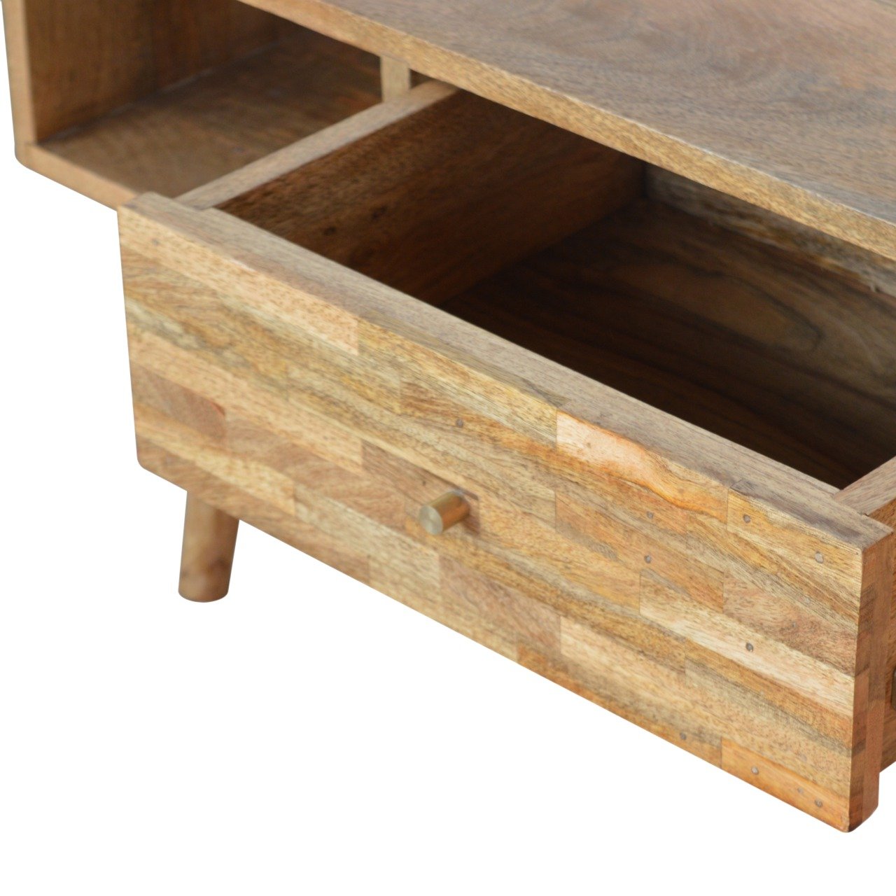 Stolik kawowy Artisan IN753 – lite drewno mango, wykończenie dębowe - Image 6