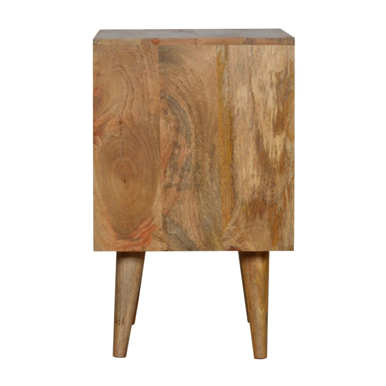 Szafka nocna z litego drewna mango – dębowa, 40 cm — model IN755 - obrazek 7