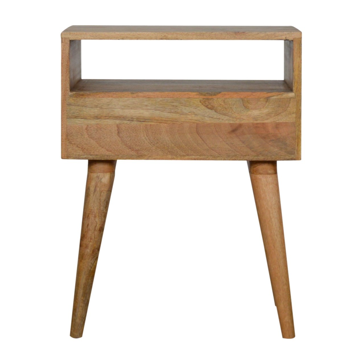 Szafka nocna z litego drewna mango – dębowa, 45 cm — model IN756 - obrazek 8