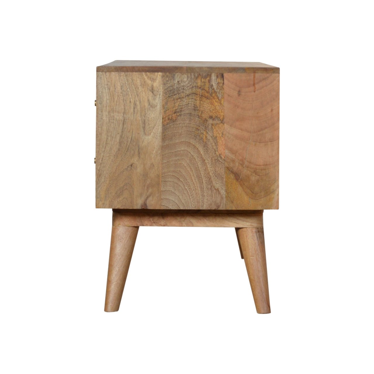 Szafka RTV z litego drewna mango – dębowa, 85 cm — model IN757 - obrazek 8