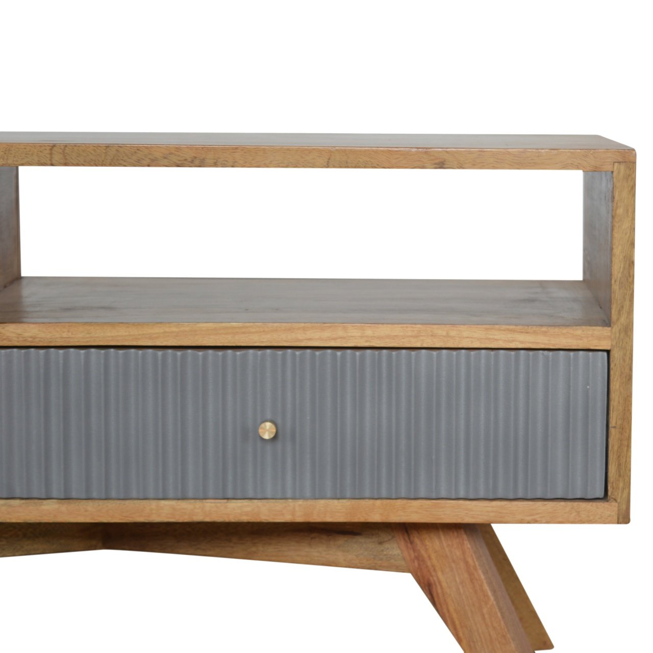 Szafka RTV Artisan IN772 – lite drewno mango, wykończenie dębowe - obrazek 5