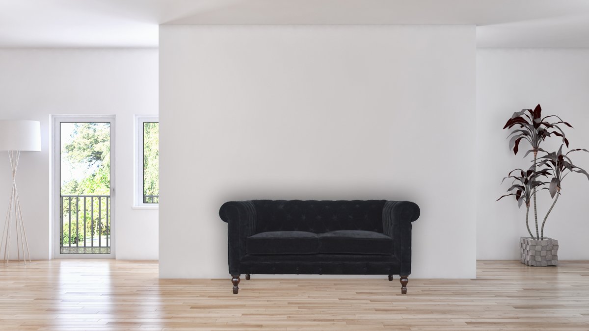 Sofa z litego drewna mango – orzechowa, 150 cm — model IN876 - Image 10