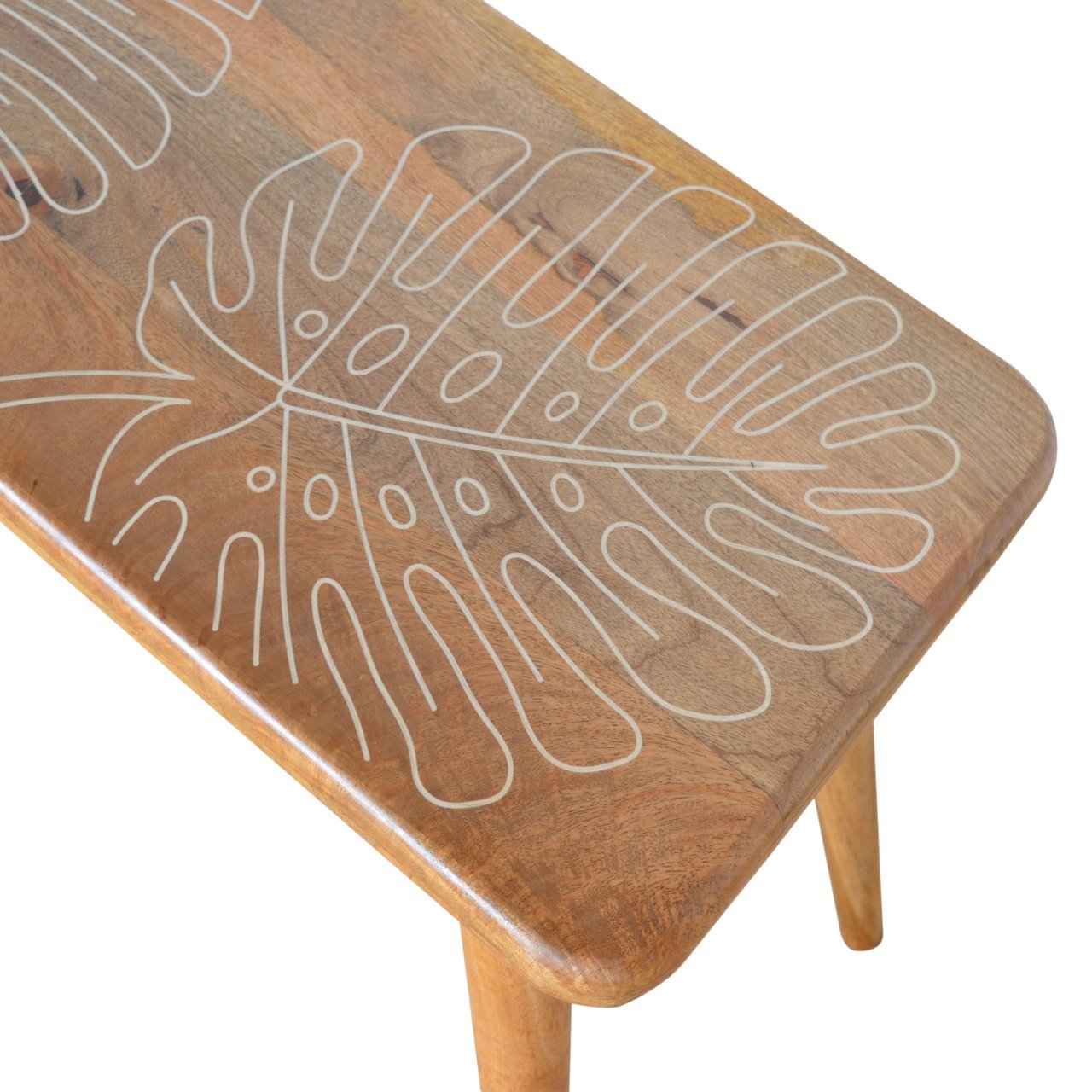 Ławka Artisan IN886 – lite drewno mango, wykończenie dębowe - Image 4