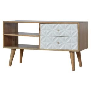 Szafka RTV Artisan IN946 – lite drewno mango, wykończenie jasne