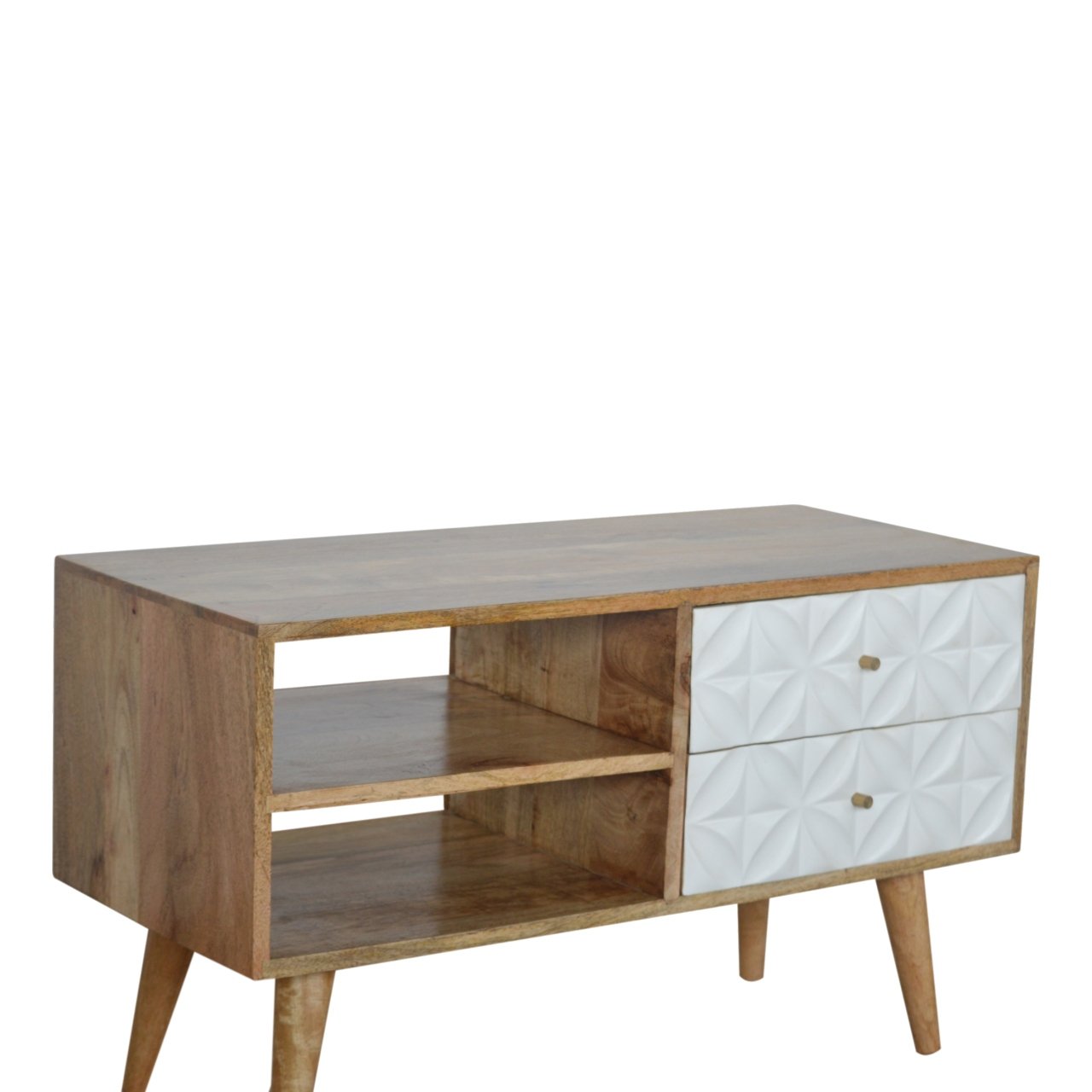 Szafka RTV Artisan IN946 – lite drewno mango, wykończenie jasne - obrazek 2
