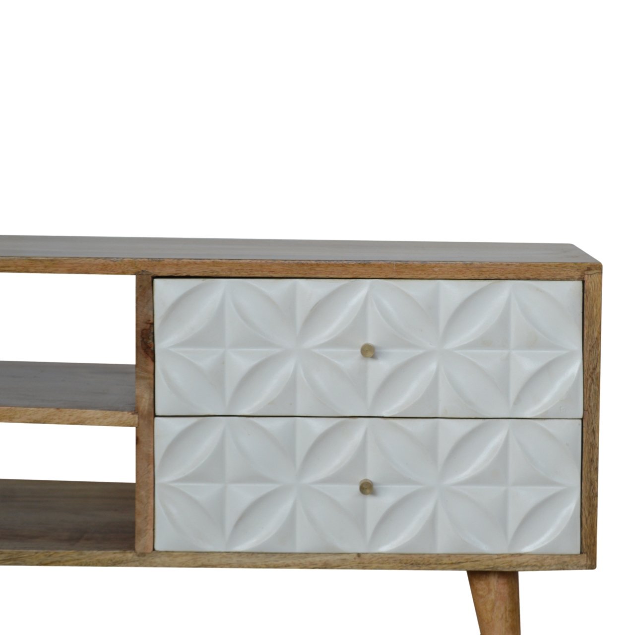 Szafka RTV Artisan IN946 – lite drewno mango, wykończenie jasne - obrazek 3