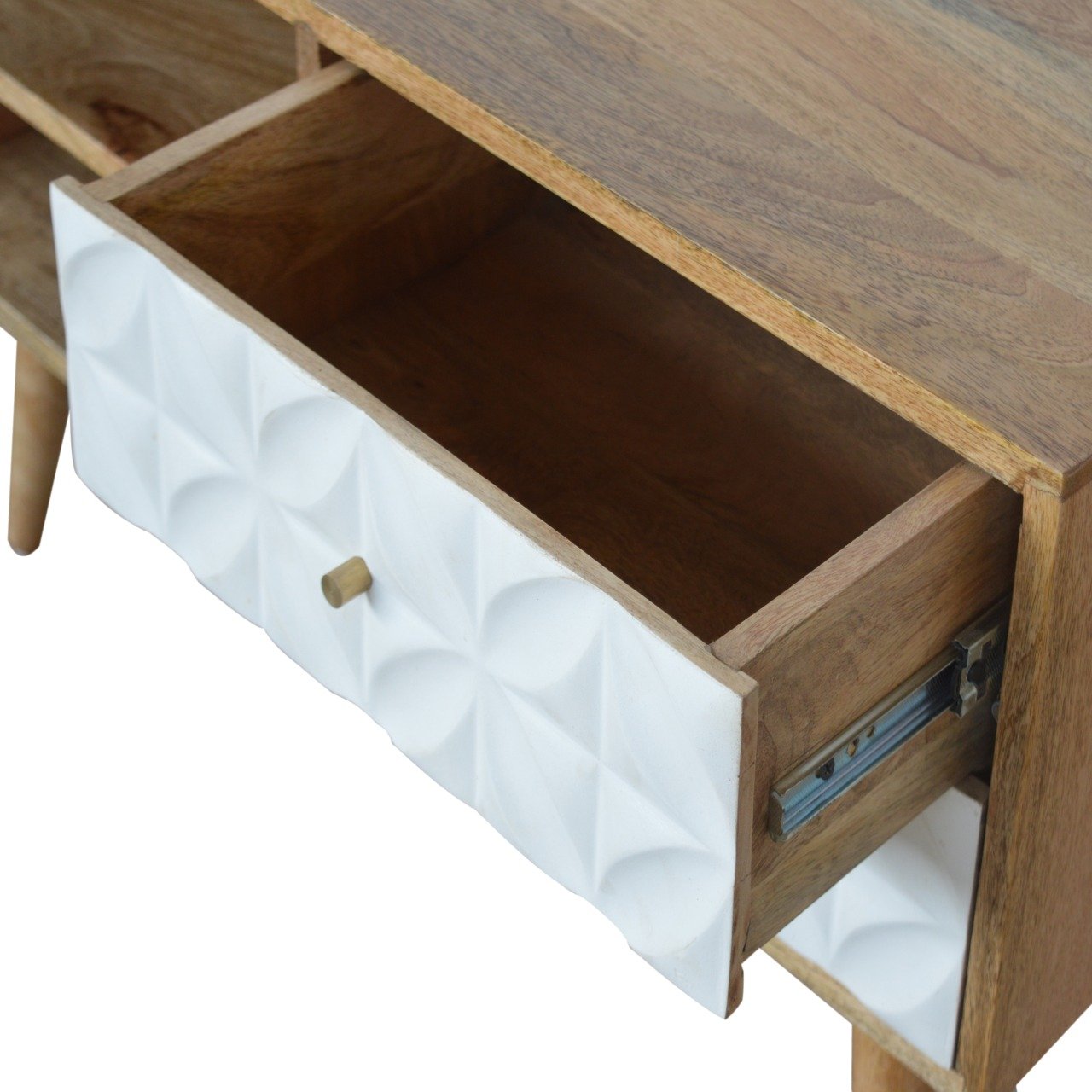 Szafka RTV Artisan IN946 – lite drewno mango, wykończenie jasne - obrazek 6