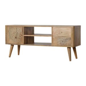 Szafka RTV Artisan IN950 – lite drewno mango, wykończenie dębowe