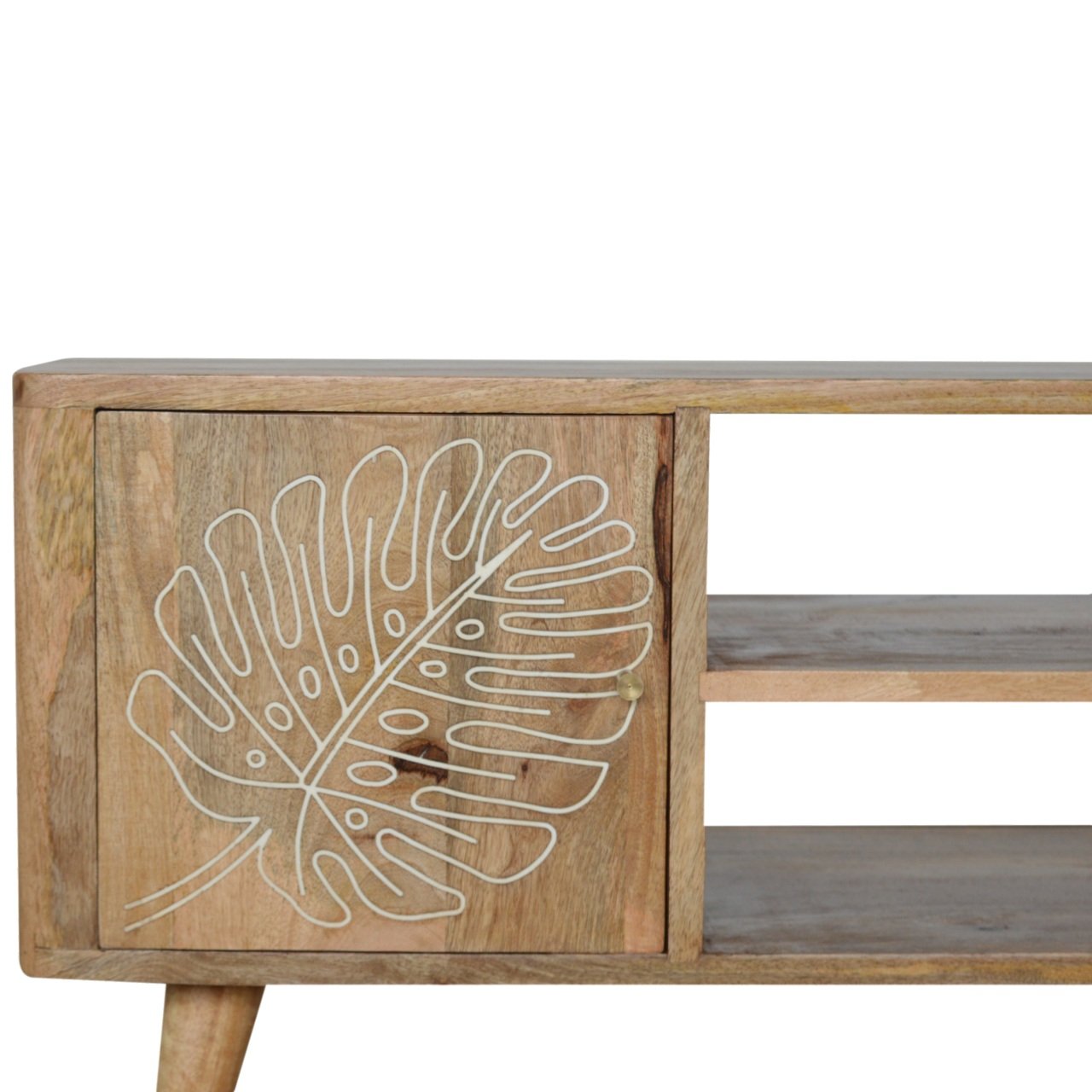 Szafka RTV Artisan IN950 – lite drewno mango, wykończenie dębowe - obrazek 2