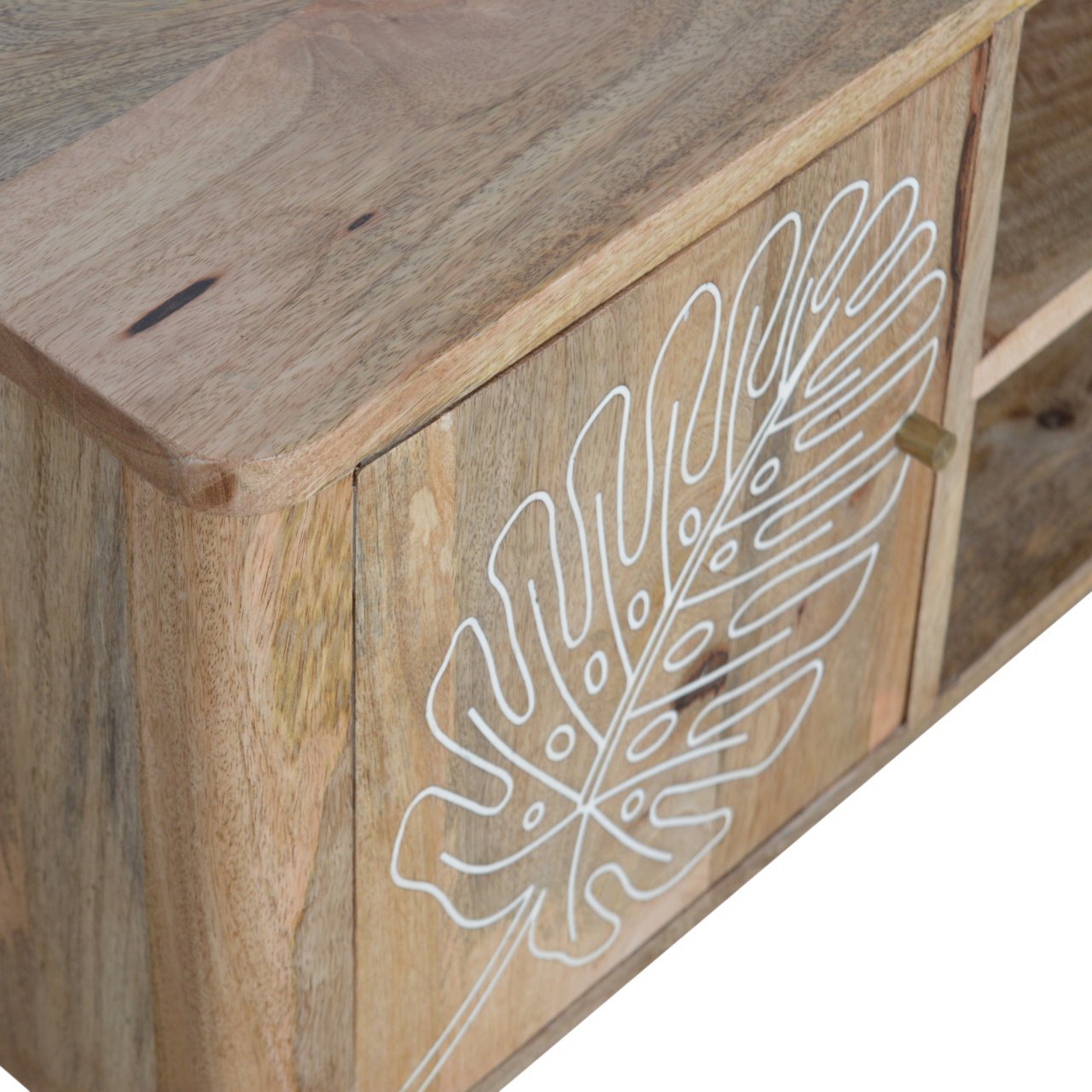 Szafka RTV Artisan IN950 – lite drewno mango, wykończenie dębowe - obrazek 3