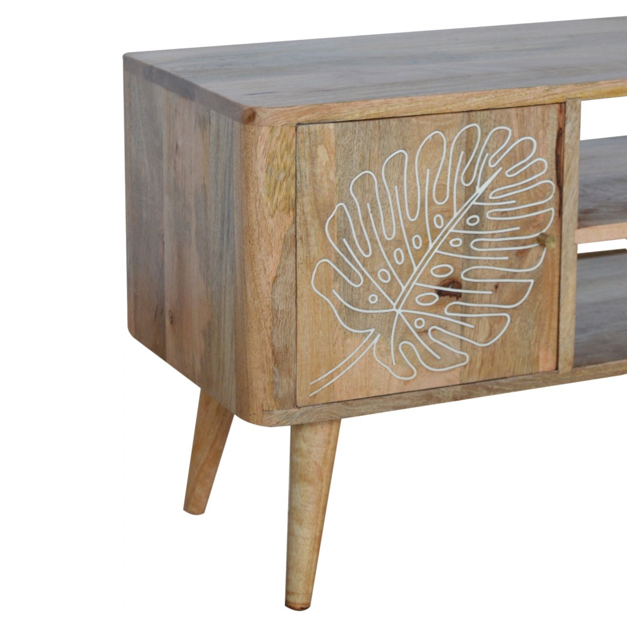 Szafka RTV Artisan IN950 – lite drewno mango, wykończenie dębowe - obrazek 5