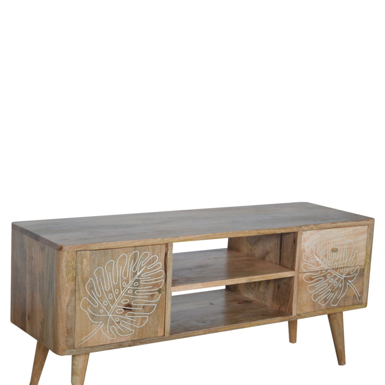 Szafka RTV Artisan IN950 – lite drewno mango, wykończenie dębowe - obrazek 6