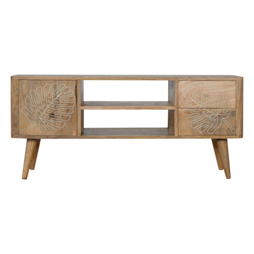 Szafka RTV Artisan IN950 – lite drewno mango, wykończenie dębowe - obrazek 9
