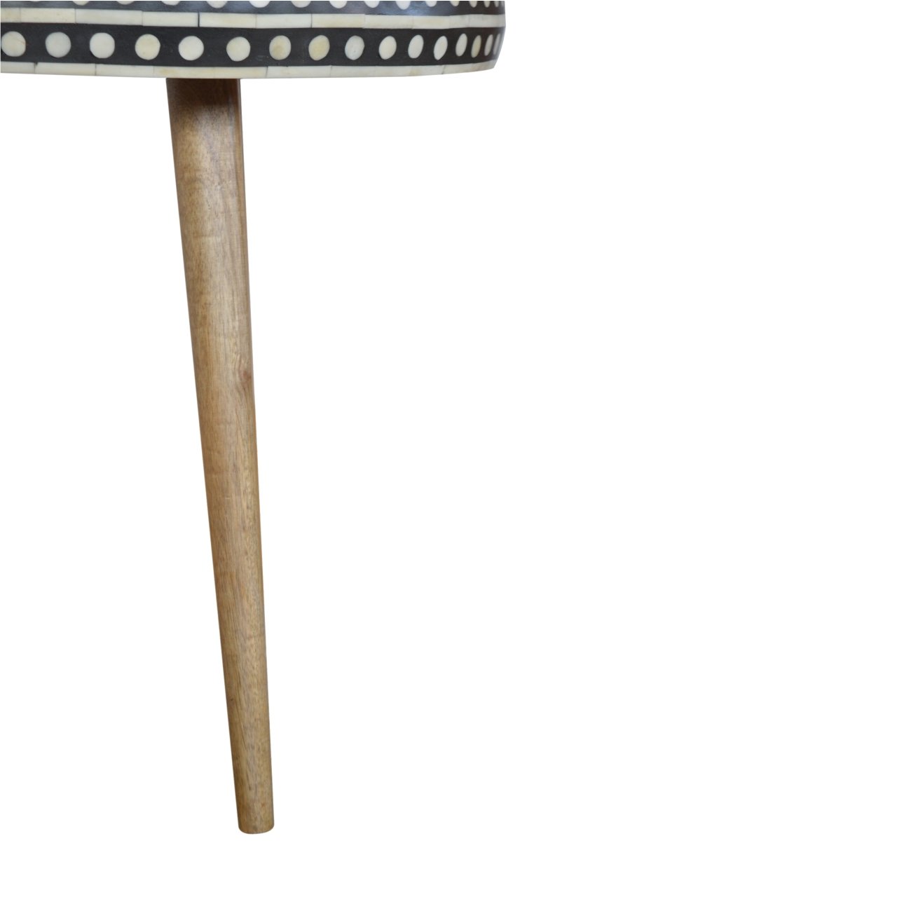 Stolik kawowy Artisan IN952 – lite drewno mango, wykończenie czarne - Image 4