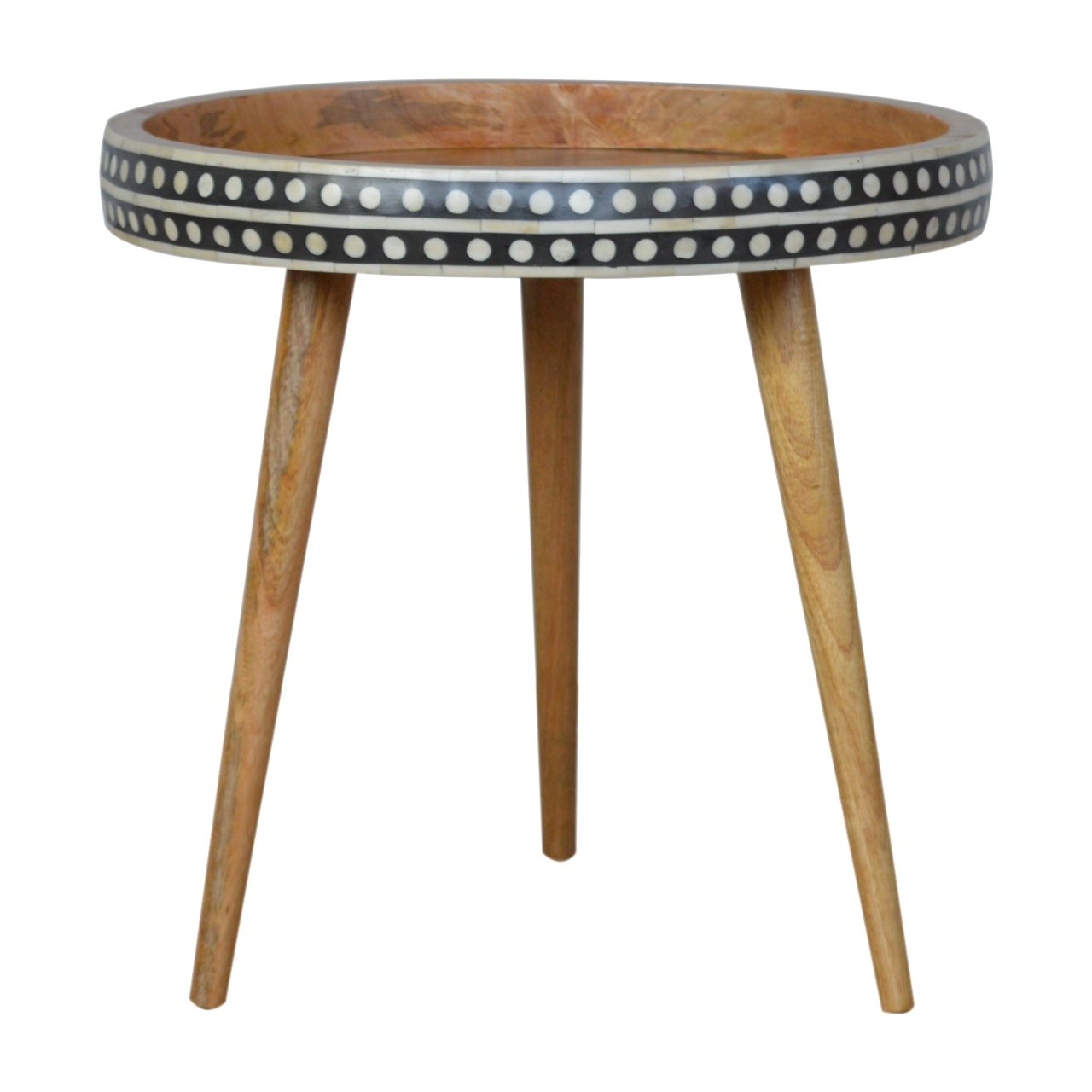 Stolik kawowy Artisan IN952 – lite drewno mango, wykończenie czarne - Image 2
