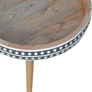 Stolik kawowy Artisan IN952 – lite drewno mango, wykończenie czarne