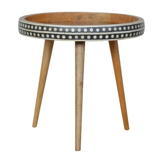 Stolik kawowy Artisan IN952 – lite drewno mango, wykończenie czarne - Image 8