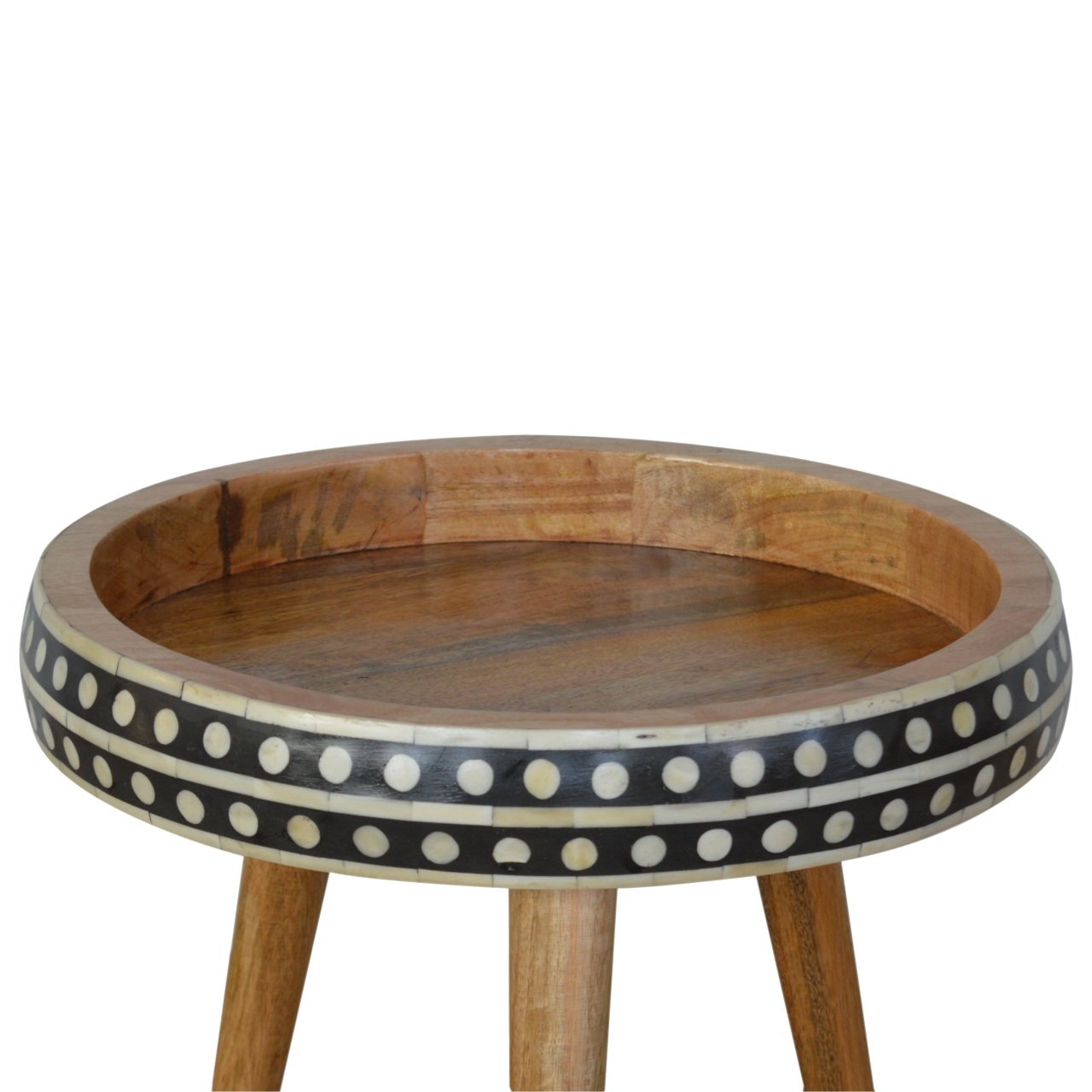 Stolik kawowy Artisan IN953 – lite drewno mango, wykończenie czarne - Image 3