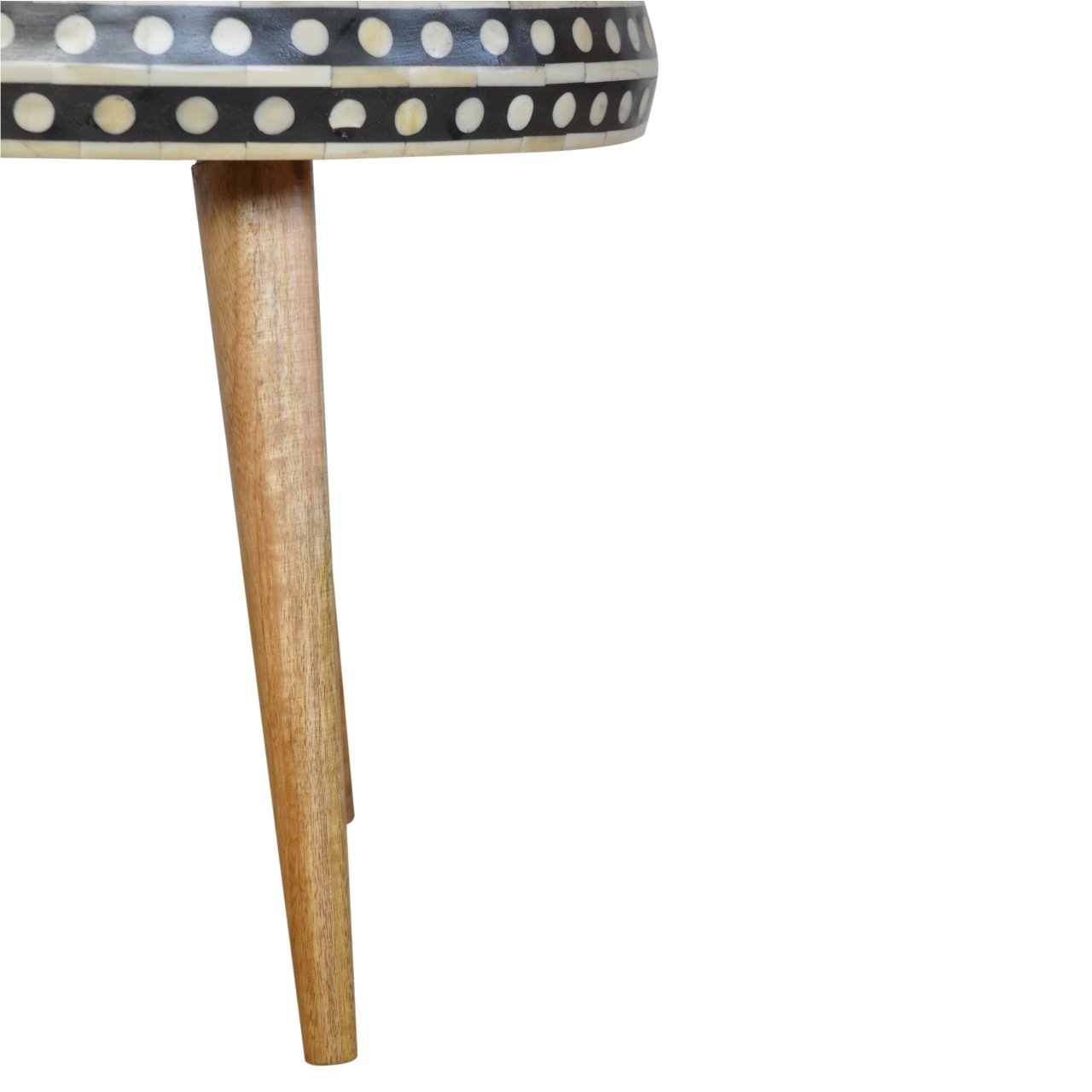 Stolik kawowy Artisan IN953 – lite drewno mango, wykończenie czarne - Image 6
