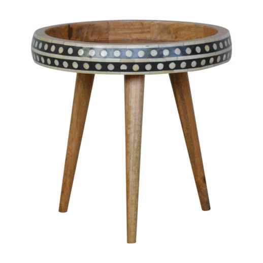 Stolik kawowy Artisan IN953 – lite drewno mango, wykończenie czarne - Image 8