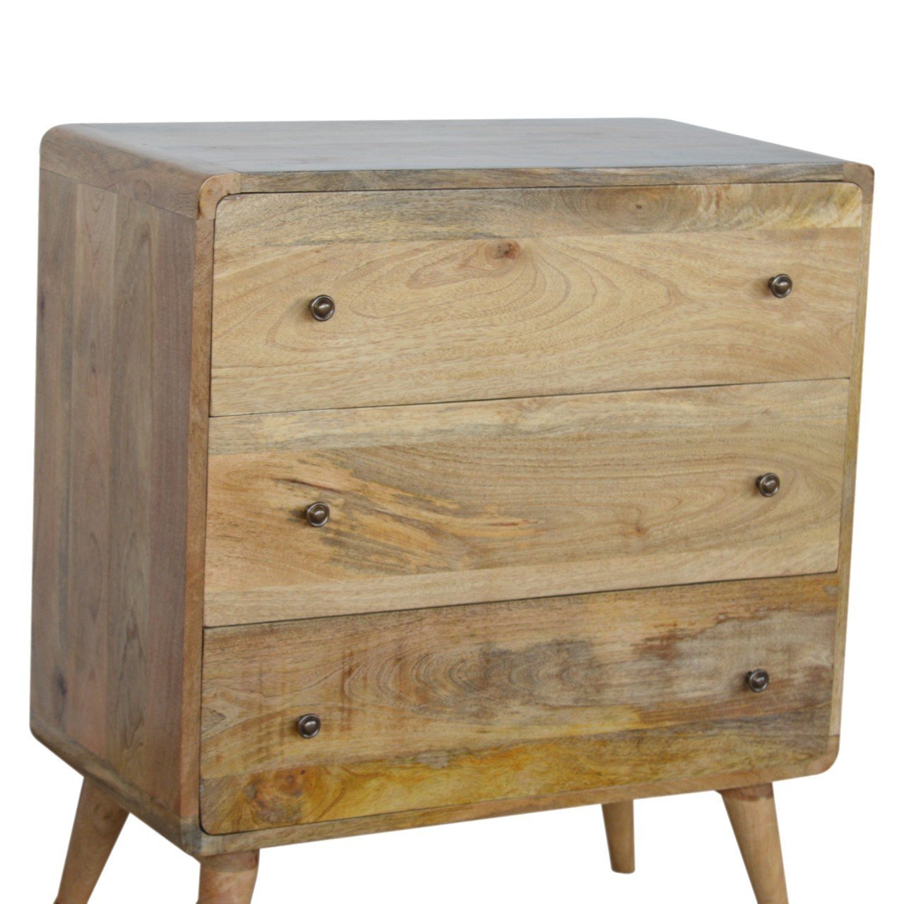 Komoda z litego drewna mango – dębowa, 70 cm — model IN955 - obrazek 2
