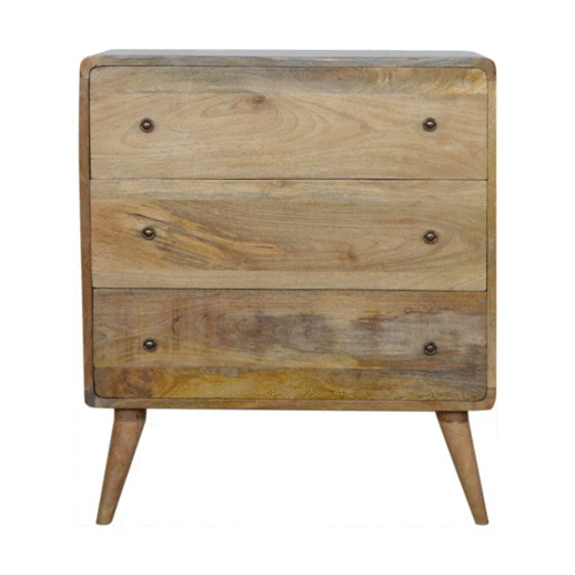 Komoda z litego drewna mango – dębowa, 70 cm — model IN955 - obrazek 9