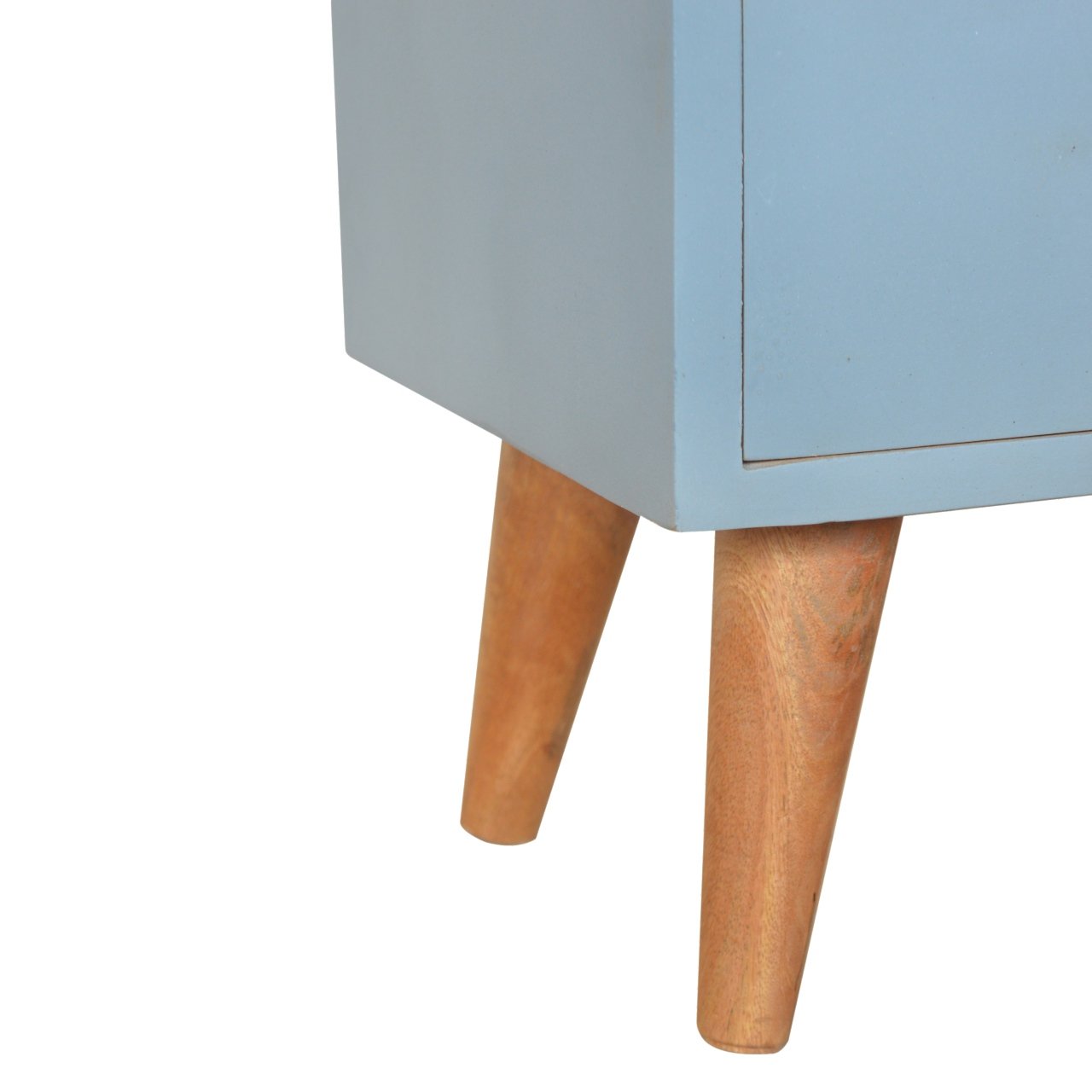 Szafka nocna z litego drewna mango – dębowa, 35 cm — model IN975 - obrazek 5
