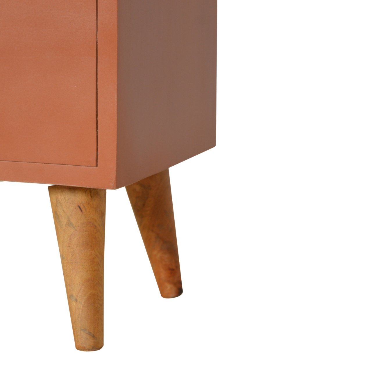Szafka nocna z litego drewna mango – dębowa, 35 cm — model IN977 - obrazek 3