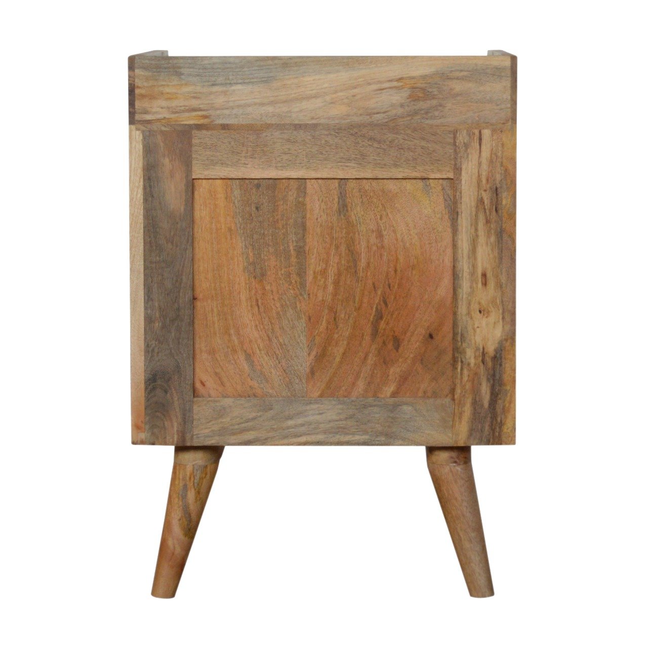 Szafka nocna z litego drewna mango – dębowa, 45 cm — model IN981 - obrazek 8
