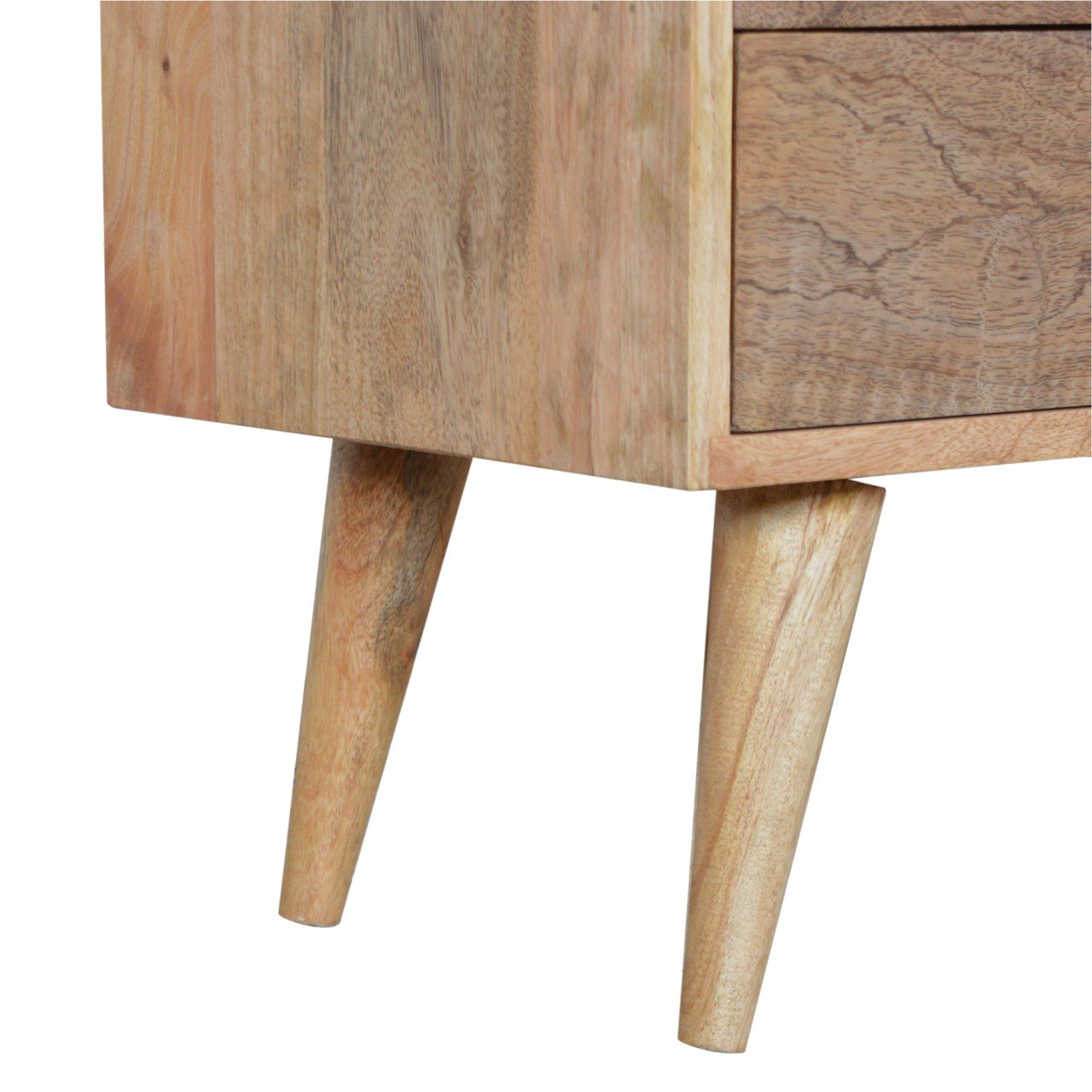 Szafka RTV z litego drewna mango – dębowa, 90 cm — model IN983 - obrazek 6