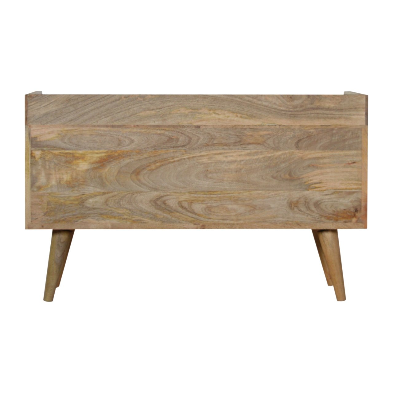 Szafka RTV z litego drewna mango – dębowa, 90 cm — model IN983 - obrazek 8